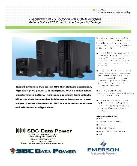 UPS Emergency Power Protection for Cisco 6500, 6509, 4500, 3750, 2950 Switches, Liebert GXT4 UPS Emergency Power